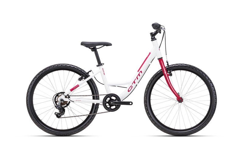 Bicykel CTM MISSY - biela / tmavobordová