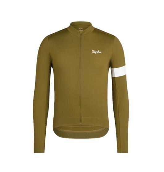 Cyklistický termodres Rapha Core s dlhými rukávmi zelený
