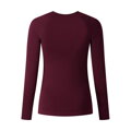 SHIMANO Tričko dámske VERTEX LONG BASE LAYER bordové