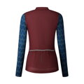 SHIMANO Dres dámsky KAEDE PRINTED LONG bordový/navy