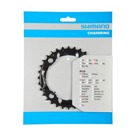 SHIMANO FC-M590 Prevodník 32z. Deore čierny 104mm