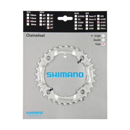 SHIMANO FC-M430 Prevodník 32z. Alivio 9-k. strieb. 104mm