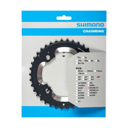 SHIMANO FC-M785 Prevodnik 38z. XT 38/24z. čierny 104mm