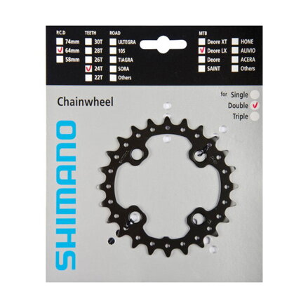 SHIMANO CFC-M675 Prevodník 24z. F SLX čierny 64mm