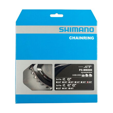 SHIMANO FC-M8000 Prevodník 38z. XT 38/28z. čierny 96mm