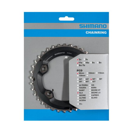 SHIMANO FC-M7000 Prevodnik 36z. SLX 36/26z. čierny 96mm