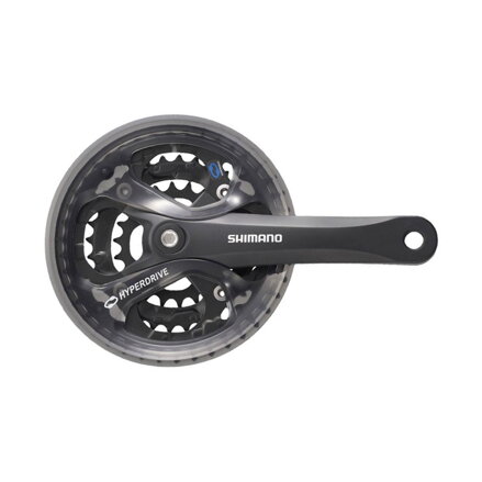 SHIMANO FC-M361 Stred Acera 175mm 48/38/28z. 7/8-k. čierny s krytom na štvorhran