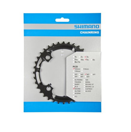 SHIMANO .FC-M590 Prevodník 36z Deore čierny 104mm