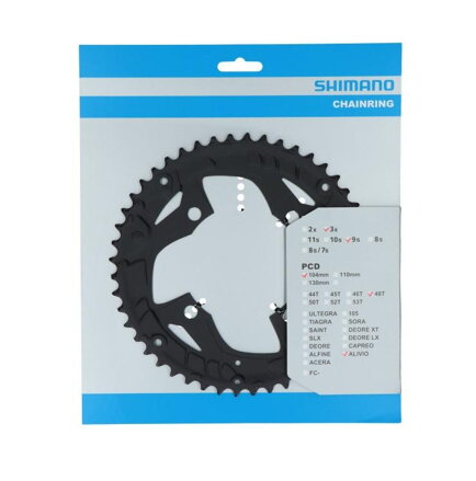 SHIMANO FC-T4010 Prevodnik 48z. Alivio 9-k. čierny 104mm