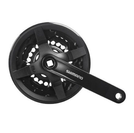 SHIMANO FC-TY301 Stred 150mm 42/34/24z. 6/7/8-k. čierny s krytom na štvorhran