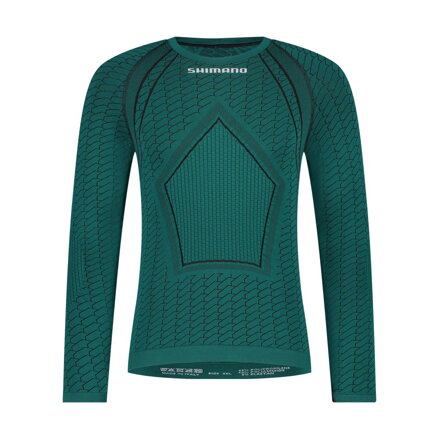 SHIMANO Tričko spodné VERTEX LONG BASE LAYER zelené
