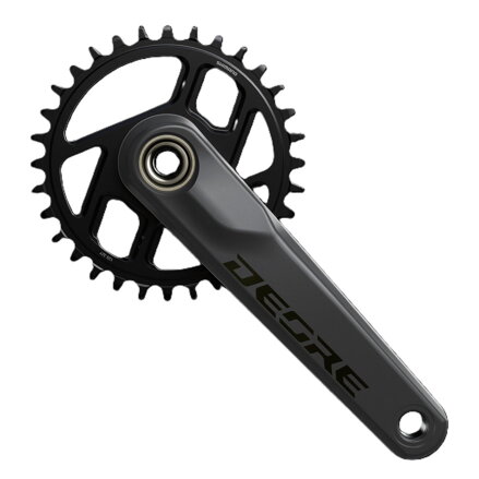 SHIMANO Stred Deore FC-M6200 175mm 30z. 12-k. čierny dvojdielny bez ložísk