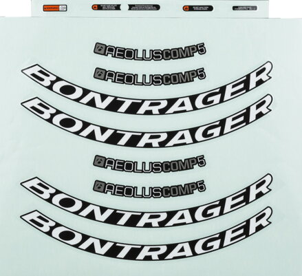 Bontrager Aeolus Comp Rim Decal Set - Antracitová/biela