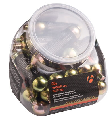 Bontrager CO₂ Cartridge Tub 20 ks - Čierna