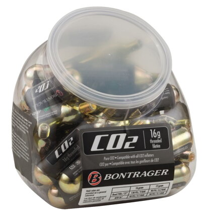 Bontrager CO₂ Cartridge Tub 30 ks - Čierna