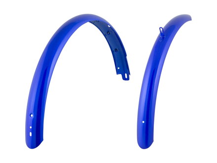 Electra Townie Original 7D EQ Step-Over Fender Sets - Hyper Blue/Silver