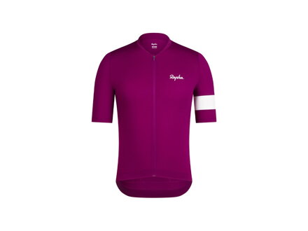 Ľahký základný cyklistický dres Rapha Core - Fialová/biela