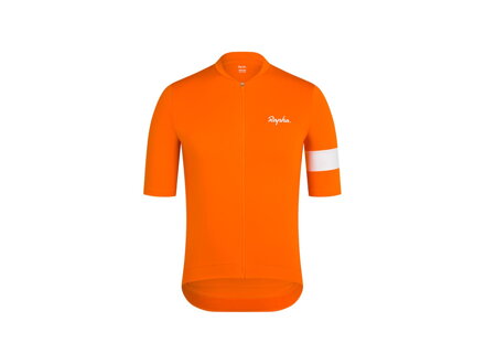 Základný cyklistický dres Rapha Core - Oranžová/biela