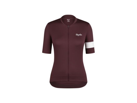 Dámsky cyklistický dres Rapha Core - Hnedá/biela