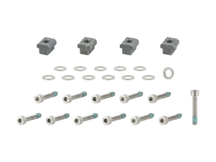 Trek Fetch+ 4 Frame Hardware Kit - Čierna/chrómová