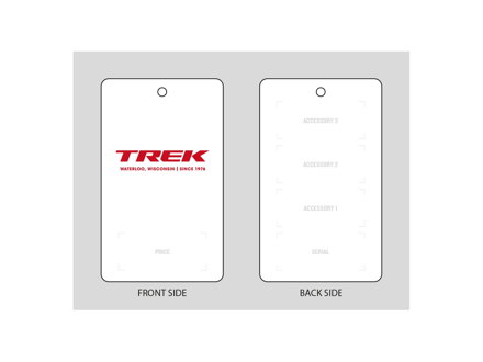 Trek POP Bike Hang Tags - Bulk Pack - Trek White/červená
