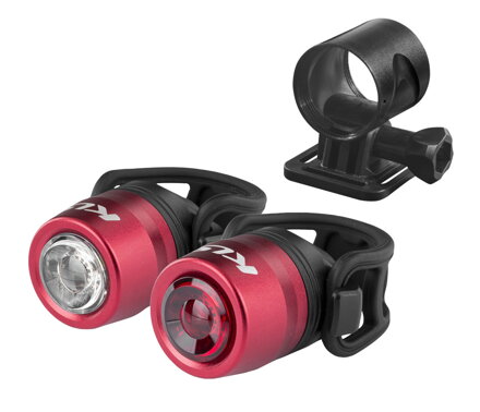 Osvetlenie set nabíjateľný KLS IO USB, red