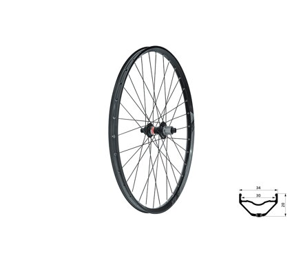 Zapletené koleso zadné KLS VALOR 3 DSC R, 27,5", black