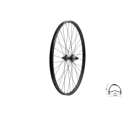 Zapletené koleso zadné KLS SEGADOR 25 SL DSC R, 27,5", black