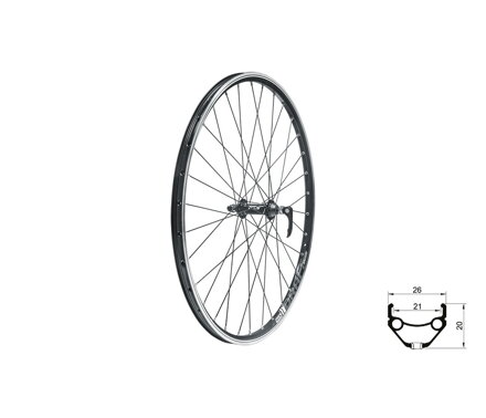 Zapletené koleso predné KLS DRAFT V-brake F, 28/29", black