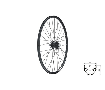 Zapletené koleso predné KLS DRAFT Dynamo DSC, 28/29", black