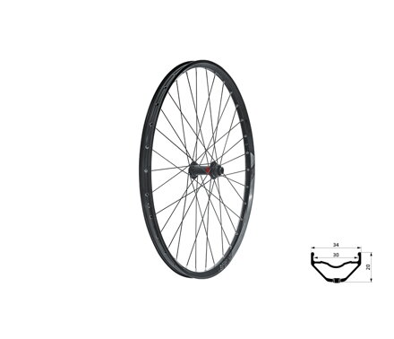 Zapletené koleso predné KLS VALOR 3 DSC F, 28/29", black