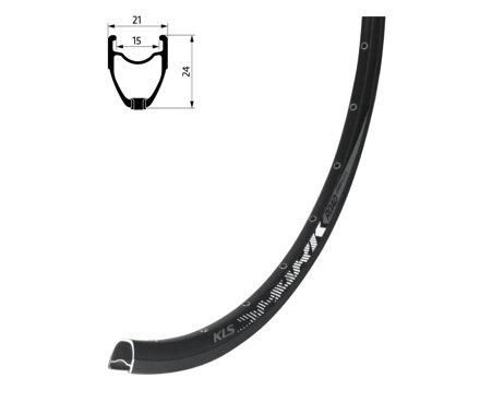 Ráfik KLS SPARK 017 DSC, 28H, 1 Nit, FV, 28" black