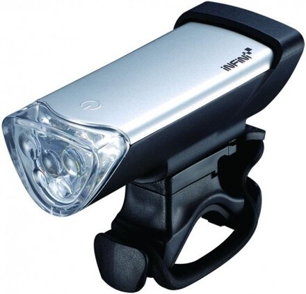 Svetlo predné LUXO 5f 5LED strieborné + batérie
