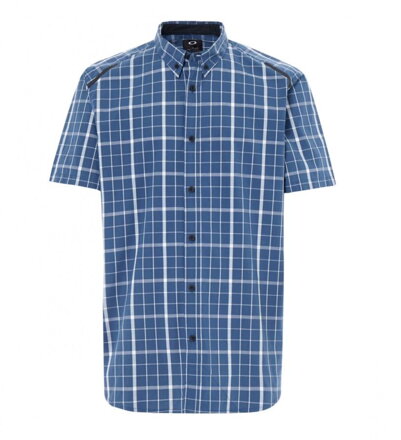 Košeľa LOCAL SS PLAID modrá L