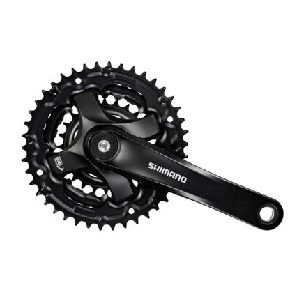 SHIMANO 7/8-k. Stred TY501 170mm 48/38/28z. 6/ čierny bez krytu na štvorhran