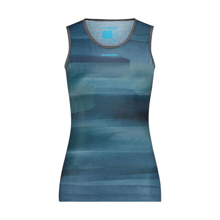 SHIMANO Tričko dámske VERTEX PRIMA SL BASE LAYER PRINTED aurora zelené