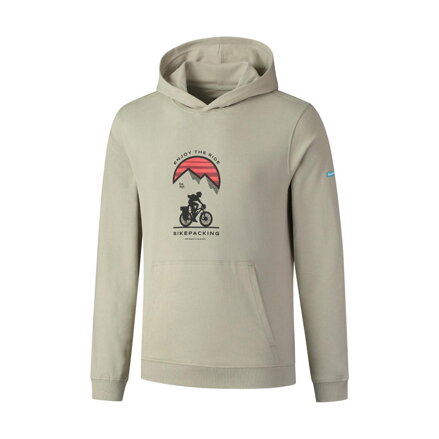 SHIMANO Mikina HOODIE zelená/červená