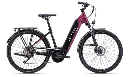 Elektrobicykel CTM METRIC 1.0 - matná čierna / tmavoružová perleť