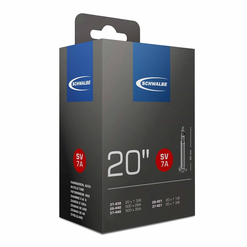 SCHWALBE Duša SV7A 20 28/37-438/451 EK 40mm 105g SCHWALBE Duša SV7A 20 28/37-438/451 EK 40mm 105g