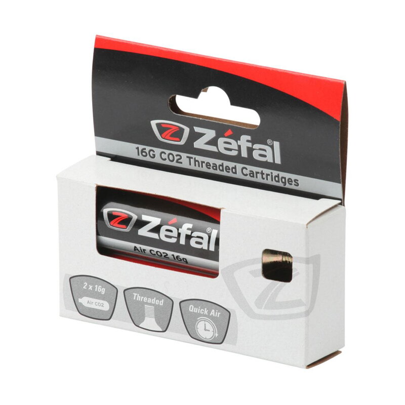 ZÉFAL Bombička CO2 16g so závitom 2ks ZÉFAL Bombička CO2 16g so závitom 2ks