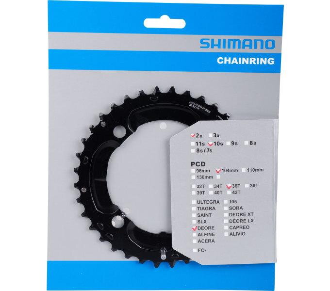 SHIMANO FC-M617/627 Prevodník 36z. DEORE pre 36/22z. 104mm SHIMANO FC-M617/627 Prevodník 36z. DEORE pre 36/22z. 104mm