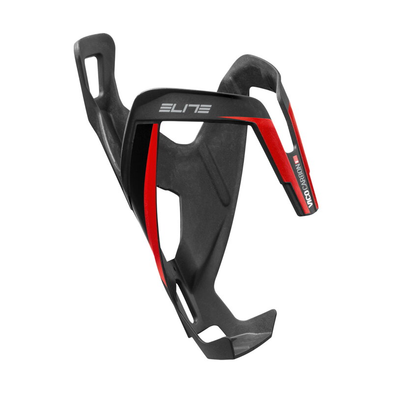 ELITE Košík VICO CARBON čierno/červený matný ELITE Košík VICO CARBON čierno/červený matný