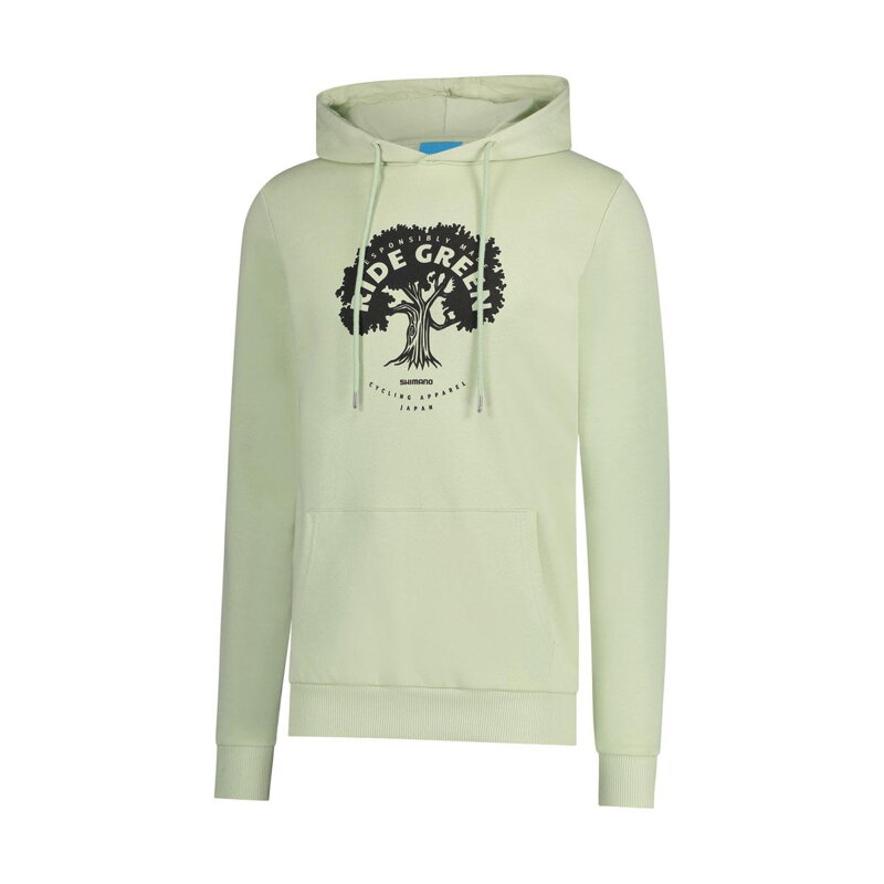 SHIMANO Mikina GRAPHIC HOODIE bledozelená SHIMANO Mikina GRAPHIC HOODIE bledozelená
