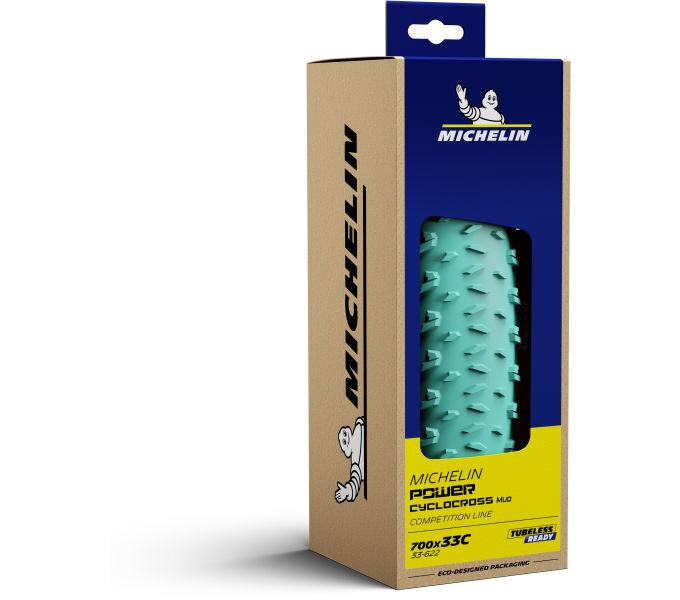 MICHELIN Plášť POWER Cyclocross MUD 700x33C (33-622) 390g 3x120TPI TLR čierno/zelený MICHELIN Plášť POWER Cyclocross MUD 700x33C (33-622) 390g 3x120TPI TLR čierno/zelený