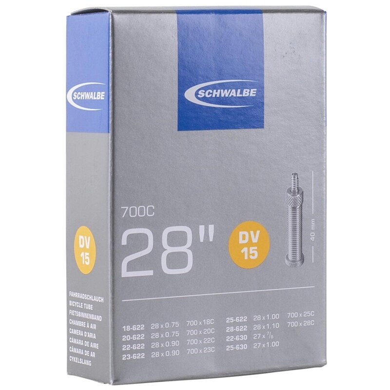 SCHWALBE Duša DV15 (18/28-622/630) DV 40mm 105g SCHWALBE Duša DV15 (18/28-622/630) DV 40mm 105g