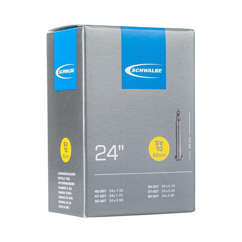 SCHWALBE Duša SV10 (40/62-507) FV 60mm 174g SCHWALBE Duša SV10 (40/62-507) FV 60mm 174g