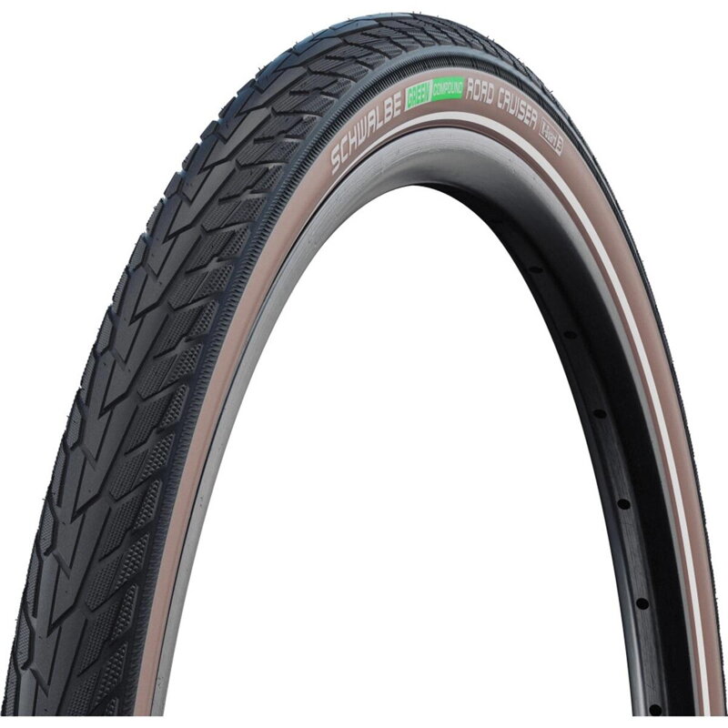 SCHWALBE Plášť ROAD CRUISER 28x1.75 (47-622) 50EPI 800g TwinSkin K-Guard Green čierno/hnedý reflex