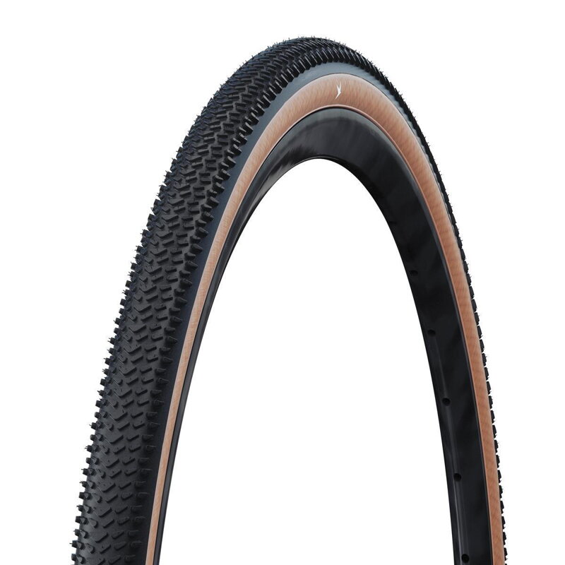 SCHWALBE Plášť G-ONE R 700x45C (45-622) 67EPI 520g TLE Evo V-Guard Super Race Addix Race hnedý bok skladací