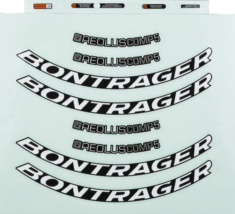 Bontrager Aeolus Comp Rim Decal Set - Antracitová/biela Bontrager Aeolus Comp Rim Decal Set - Antracitová/biela