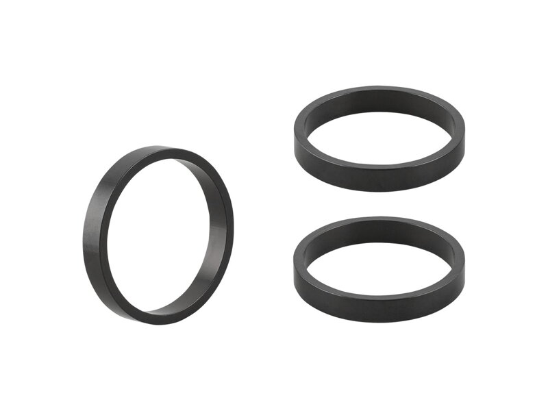 Bontrager 5mm Alloy Headset Spacer - Pack of 3 - Čierna